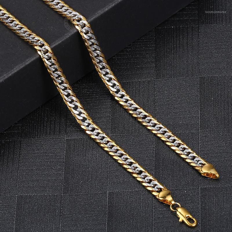 Chains Vintage High Quality 6mm Gold Filled Hammered Cut Curb Cuban Mix Silver Color Chain Necklace For Men Jewelry Gift GN4941
Chains Vintage High Quality 6mm Gold Filled Hammered Cut Curb Cuban Mix Silver Color Chain Necklace For Men Jewelry Gift GN4941