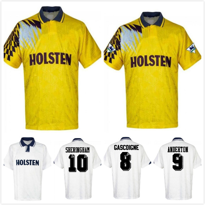1991 1993 Gascoigne retro soccer jersey 1992 1994 1995 Mabbutt Ruddock Sheringham Lineker Klinsmann Barmby vintage classic football shirt, Home jersey
1991 1993 Gascoigne retro soccer jersey 1992 1994 1995 Mabbutt Ruddock Sheringham Lineker Klinsmann Barmby vintage classic football shirt, Home jersey