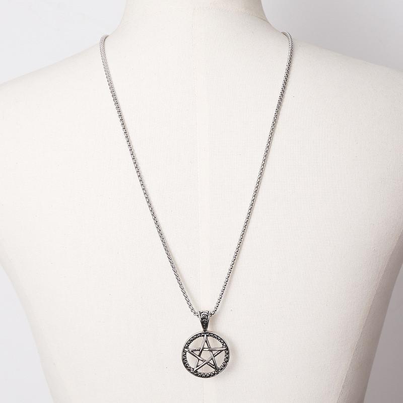 Stainless Steel Men Necklaces Chain Pendants Pentagram Stars Silver Punk Rock Hip Hop for Male Boy Fashion Jewelry Gift
Stainless Steel Men Necklaces Chain Pendants Pentagram Stars Silver Punk Rock Hip Hop for Male Boy Fashion Jewelry Gift