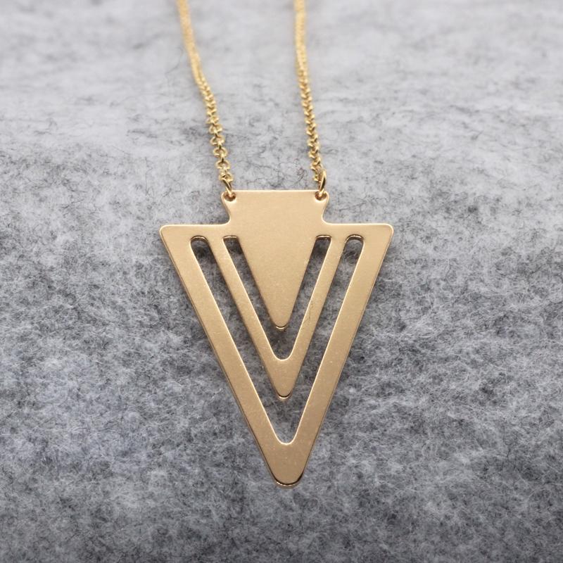 Triangle Charm Chevron Necklace Simple Stainless Steel Geometric Necklaces Jewelry Drop Shipping Accepted YP6423
Triangle Charm Chevron Necklace Simple Stainless Steel Geometric Necklaces Jewelry Drop Shipping Accepted YP6423
