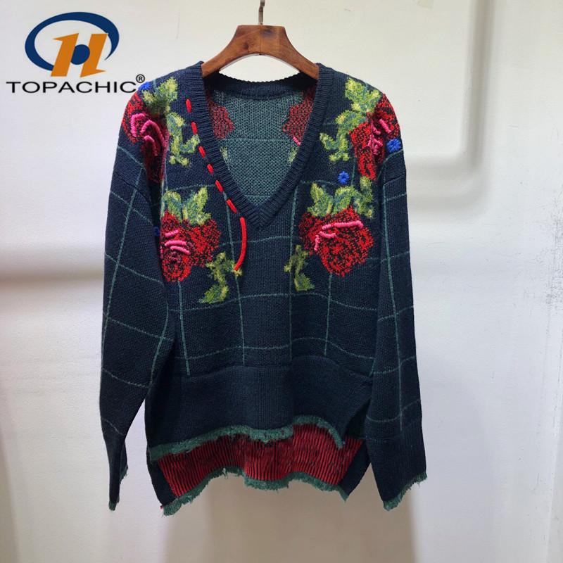 11.7 Vintage Plaid Embroidered Print Wool Blends Women Sweater Winter Fashion High Quality V-Neck Long Sleeve Knitted Sweater, As picture
11.7 Vintage Plaid Embroidered Print Wool Blends Women Sweater Winter Fashion High Quality V-Neck Long Sleeve Knitted Sweater, As picture