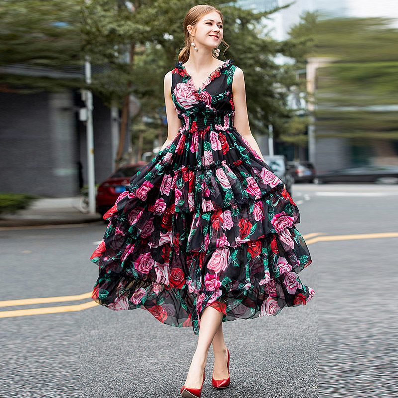 Xf 1211-15 d 2021 Paris Summer Fashion Designer Organized Income Women Decorate v Flower Printing Bolo-sexy Great Dress 4hmi, Multiple
Xf 1211-15 d 2021 Paris Summer Fashion Designer Organized Income Women Decorate v Flower Printing Bolo-sexy Great Dress 4hmi, Multiple