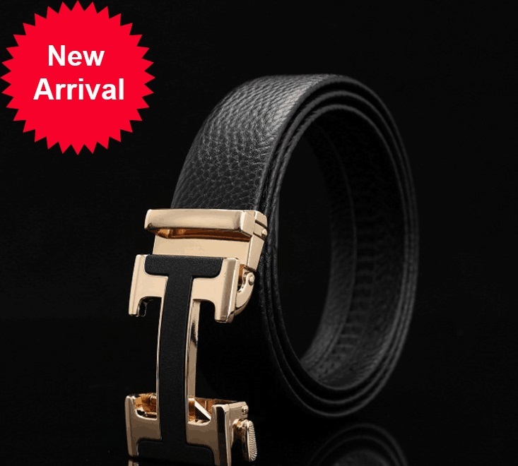 Male Genuine Leather Designer High Quality Men's Belt Luxury Automatic Buckle Belts for Men Cinturones Hombre, Black
Male Genuine Leather Designer High Quality Men's Belt Luxury Automatic Buckle Belts for Men Cinturones Hombre, Black