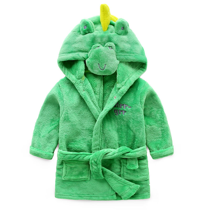 Baby Boys Velvet Sleepwear Robes Children Bathrobes Pajamas for Girls Kids Coral Clothes Toddler Cartoon Pijamas Kids Bath Robes LJ201216