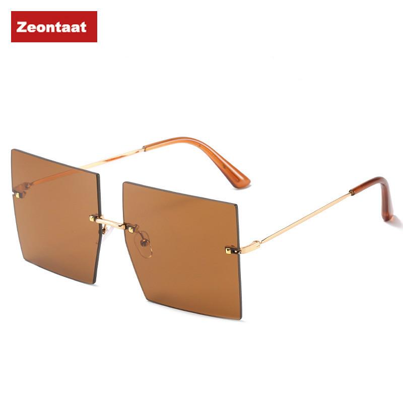 Sunglasses Onepiece Oversized Square Rimless Women Brand Designer Flat Top Big Sun Glasses Female Travel Gafa De Sol 
Sunglasses Onepiece Oversized Square Rimless Women Brand Designer Flat Top Big Sun Glasses Female Travel Gafa De Sol