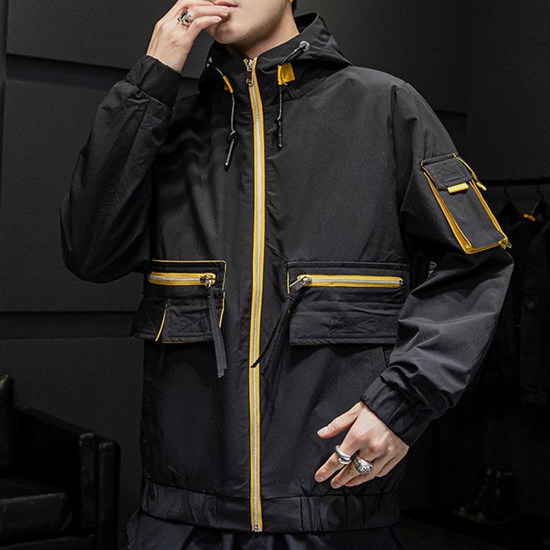 Hooded Pockets Workwear Style Jacket Men Streetwear Men Clothes Coat Men Men's Windbreaker Outerwear Mens Jacket, White
Hooded Pockets Workwear Style Jacket Men Streetwear Men Clothes Coat Men Men's Windbreaker Outerwear Mens Jacket, White