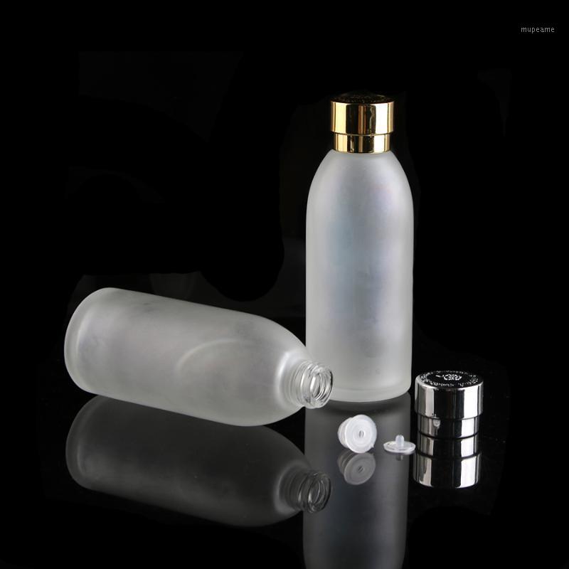120ml 4floz Frosted Clear Glass Lotion Cosmetic Toner Serum Bottle Gold silver Flower Lid - 50pcs/lot, Merx Beauty Brand1
120ml 4floz Frosted Clear Glass Lotion Cosmetic Toner Serum Bottle Gold silver Flower Lid - 50pcs/lot, Merx Beauty Brand1