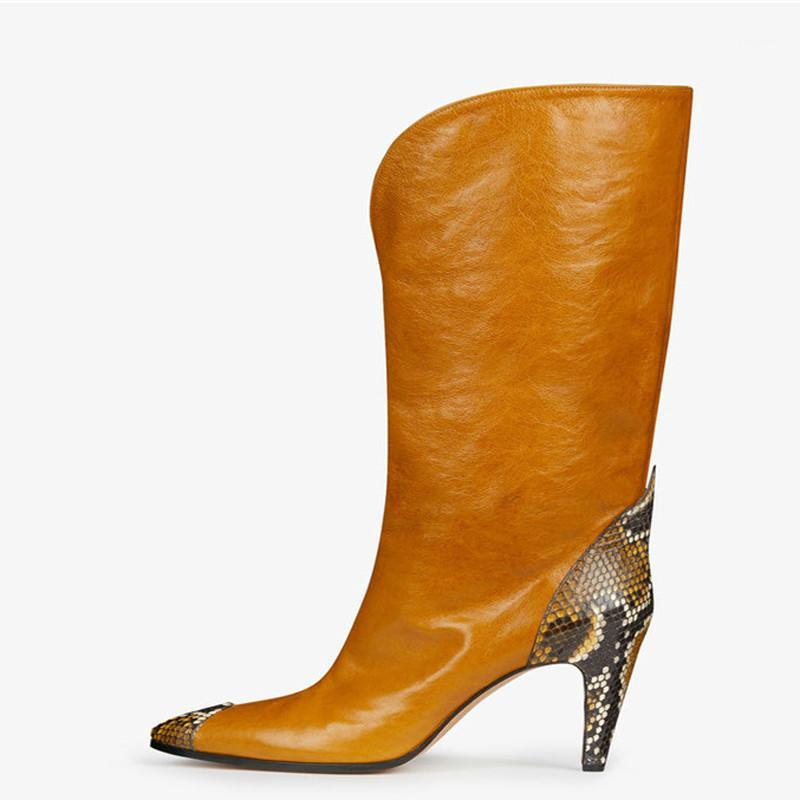 YECHNE Lent Beef Snake Skin Women Cowboy Laarzen Knee Tall Laar Woman Shoes Fashion Sexy Mid-calf Cowboy Laarzen orphaned1, Black 
YECHNE Lent Beef Snake Skin Women Cowboy Laarzen Knee Tall Laar Woman Shoes Fashion Sexy Mid-calf Cowboy Laarzen orphaned1, Black