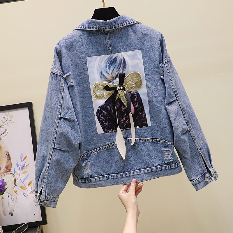 Women's 2020 new worn cowboy hole denim short female jacket loose spring harajuku sleeve long ladies jackets S5CN, Photo color 1
Women's 2020 new worn cowboy hole denim short female jacket loose spring harajuku sleeve long ladies jackets S5CN, Photo color 1