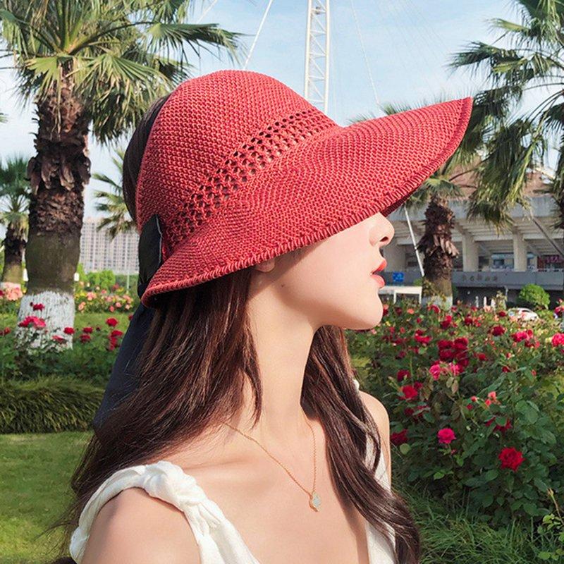 Summer New Bow Sun Hat Empty Top Hat Ladies Anti-ultraviolet Hollow Ribbon Beach Woven Sun, Dce
Summer New Bow Sun Hat Empty Top Hat Ladies Anti-ultraviolet Hollow Ribbon Beach Woven Sun, Dce