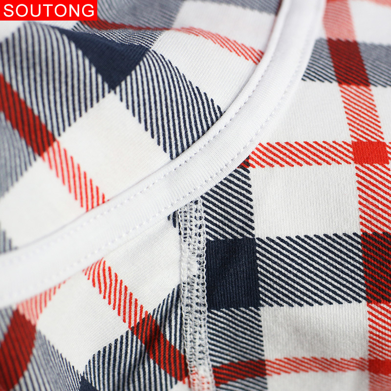 Soutong Underwear Winter Warm Men Long Johns Cotton Plaid Printed Long Johns Men Thermal Underwear Men Thermal pants qk09 201023