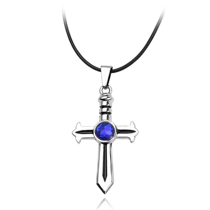 Cartoon Jewelry "Fairy Tail" Gray Gray Florpasta Blue Crystal Cross Pendant Necklace Best Gift For Boyfriend Men Free Shipping
Cartoon Jewelry "Fairy Tail" Gray Gray Florpasta Blue Crystal Cross Pendant Necklace Best Gift For Boyfriend Men Free Shipping