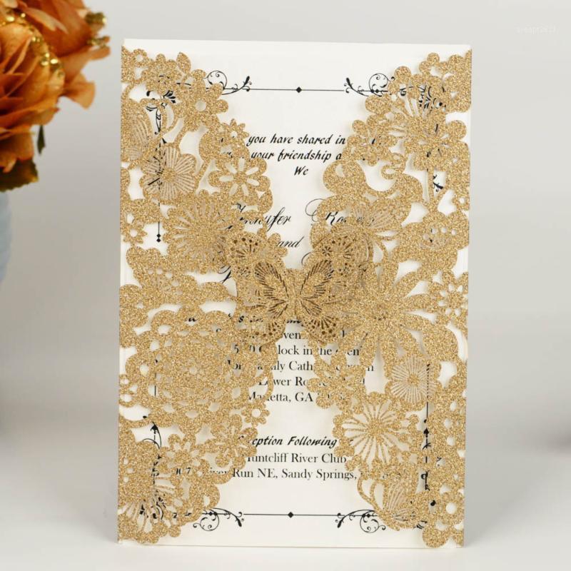 Wishmade 50pcs Lace Wedding Invitations Cards with Gold Glitter Laser Cut Butterfly for Bridal Shower Engagement Party Customize1
Wishmade 50pcs Lace Wedding Invitations Cards with Gold Glitter Laser Cut Butterfly for Bridal Shower Engagement Party Customize1