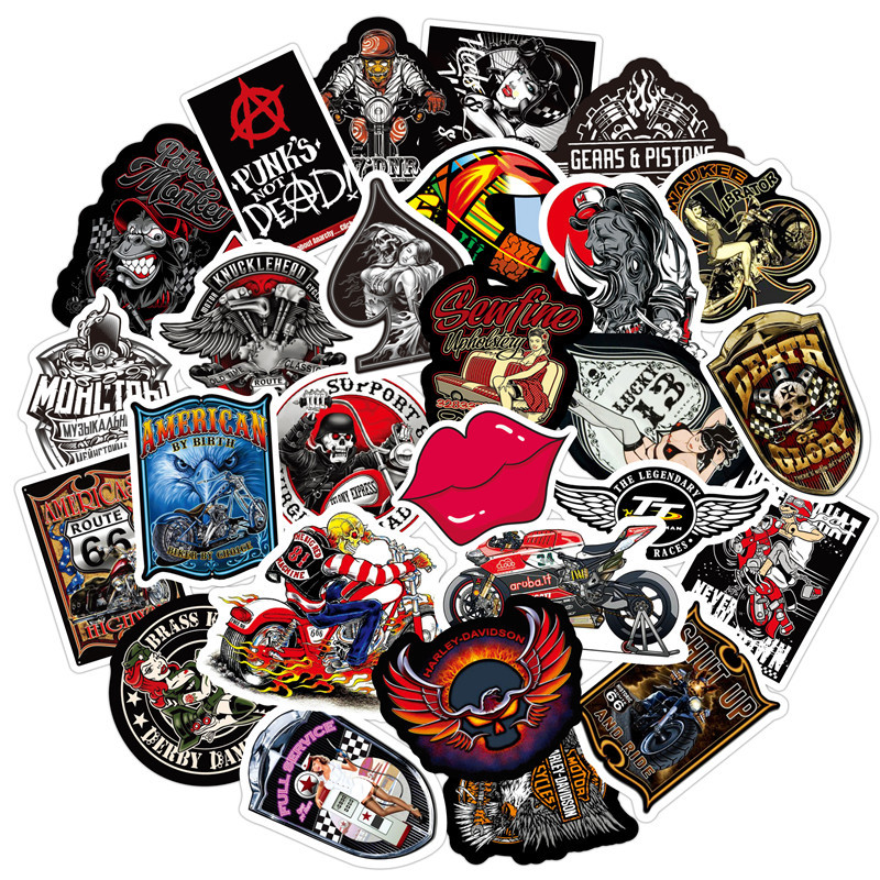50pcs/Lot Motorcycle Helmet Stickers Vinyl Stickers for Adult Badass Motorcycle Decals Skull stickers Luggage Laptop Skateboard Bike Sticker
50pcs/Lot Motorcycle Helmet Stickers Vinyl Stickers for Adult Badass Motorcycle Decals Skull stickers Luggage Laptop Skateboard Bike Sticker