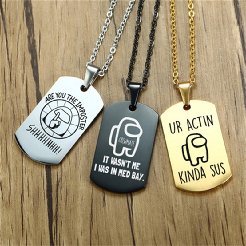 2020 Among Us Hot Game Chase Necklace Ornaments Peripherals Toys Stainless Steel Keychain Pendant Xmas Gift For Friend & Team, Silver
2020 Among Us Hot Game Chase Necklace Ornaments Peripherals Toys Stainless Steel Keychain Pendant Xmas Gift For Friend & Team, Silver