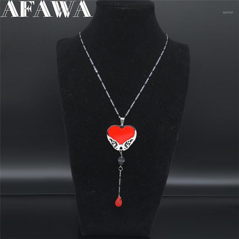 2020 Fashion Stainless Steel Skull Necklace for Women Red Enamel Silver Color Heart Necklace Jewelry collares de moda N2004S21
2020 Fashion Stainless Steel Skull Necklace for Women Red Enamel Silver Color Heart Necklace Jewelry collares de moda N2004S21