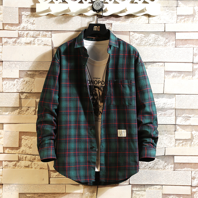 2021 New Camisa de flanela masculina manga longa xadrez boa qualidade boto baixo casual para homem fino QAMI, Green
2021 New Camisa de flanela masculina manga longa xadrez boa qualidade boto baixo casual para homem fino QAMI, Green