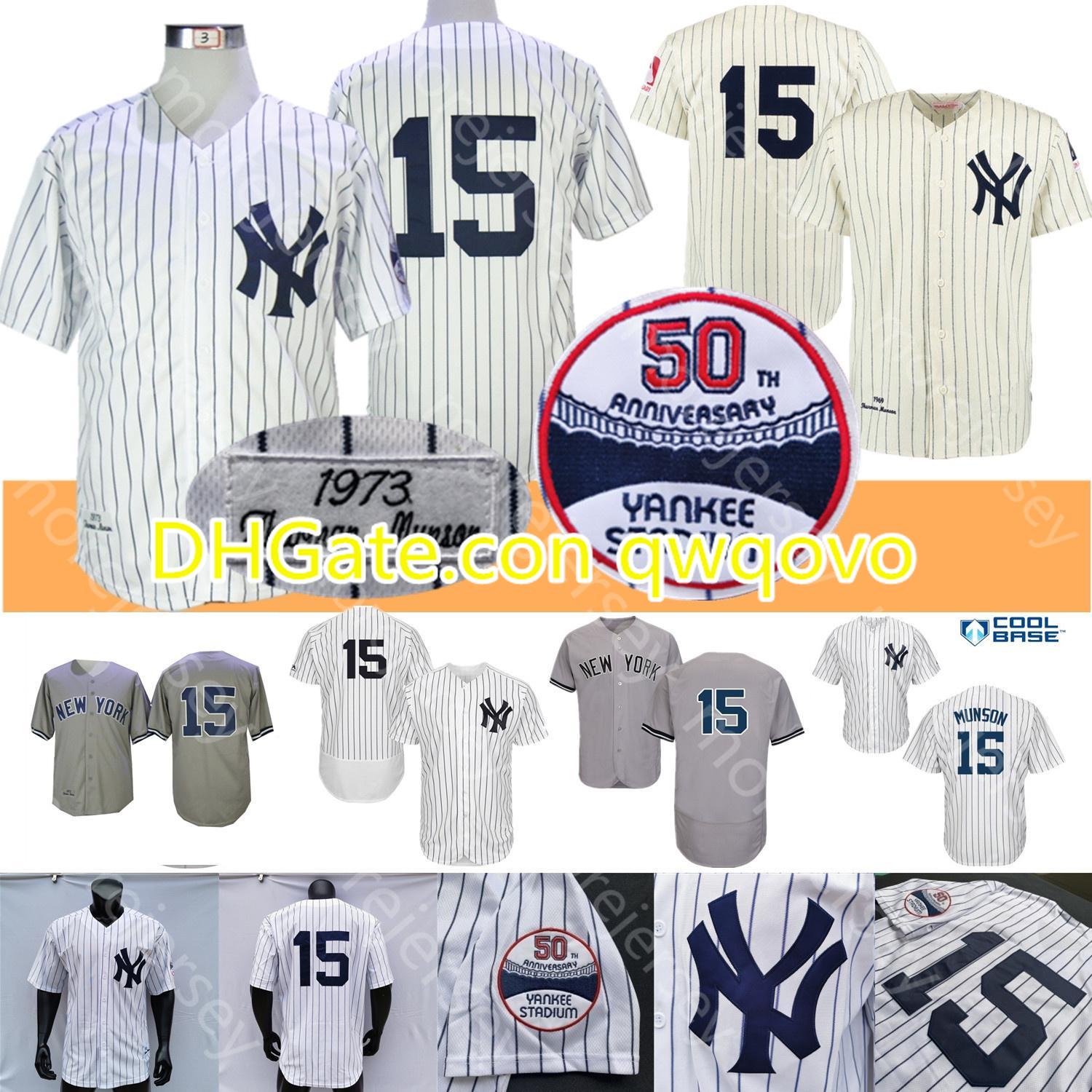 15 Thurman Munson Jersey Coopers-town 1973 Baseball Hall Of Fame White Cream Pinstripe Hemp-grey Home Away All Sttiched Men Size M-3XL, Blue;black
15 Thurman Munson Jersey Coopers-town 1973 Baseball Hall Of Fame White Cream Pinstripe Hemp-grey Home Away All Sttiched Men Size M-3XL, Blue;black