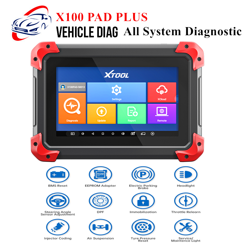

XTOOL X100 PAD PLUS Auto All System Diagnostic Tool Key Programmer OBD2 Scanner EPB,DPF,ABS,Active Test,BMS,VIN Scanner WIFI/BT
