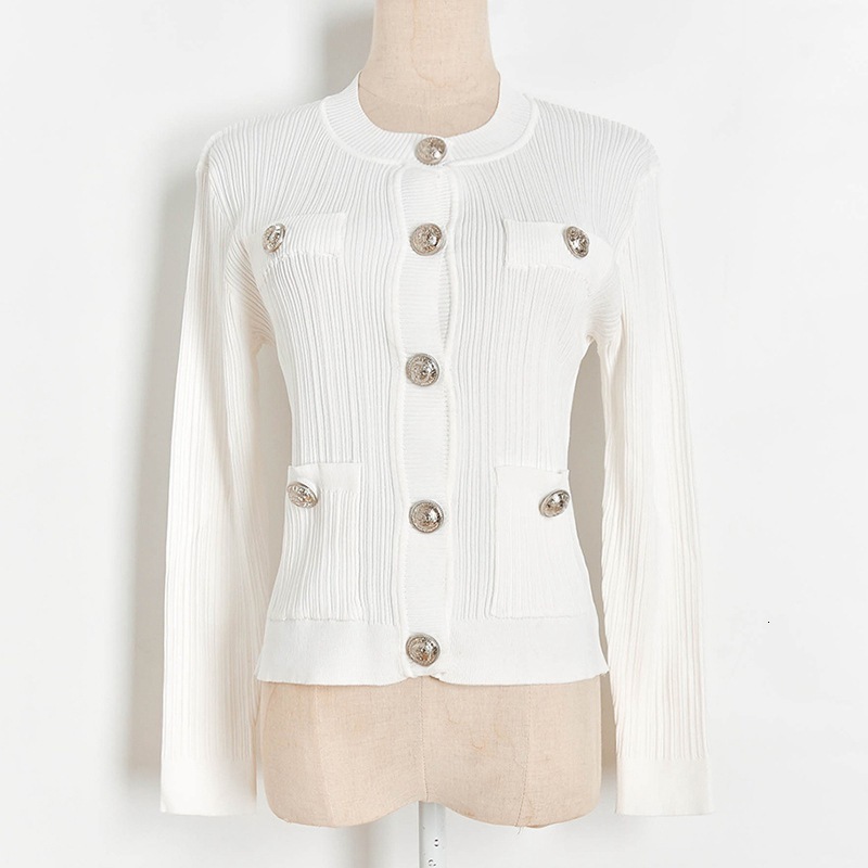 New Fashions Cardigans Striped Luxury Buttons the Elegant Female Neck Outerwear Lady's Blouses From Casual Office 729t, White
New Fashions Cardigans Striped Luxury Buttons the Elegant Female Neck Outerwear Lady's Blouses From Casual Office 729t, White