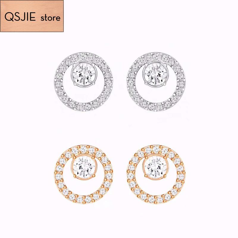 QSJIE High quality SWA new style, exquisite and charming round design, simple perforated earrings Glamorous fashion jewelry
QSJIE High quality SWA new style, exquisite and charming round design, simple perforated earrings Glamorous fashion jewelry