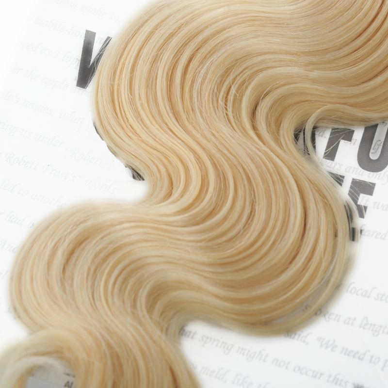 Blonde Pure 613 Human Hair Wefts Straight Bundles With VirginHair 3 Weaving Extension