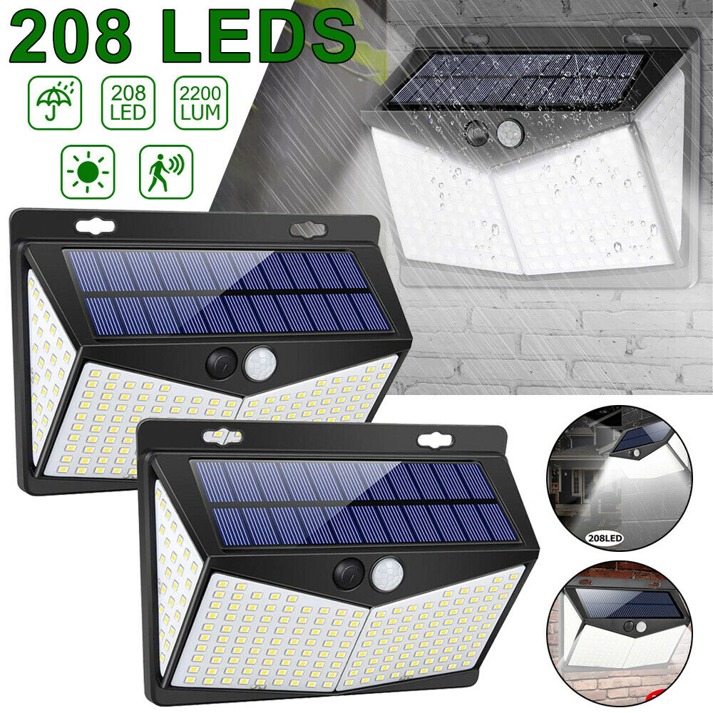 208 LED Solar Power PIR Motion Sensor Night Light Outdoor Illumination Garden Yard Wall Lamp Smart Security Waterproof Sunlight Powered Stre
208 LED Solar Power PIR Motion Sensor Night Light Outdoor Illumination Garden Yard Wall Lamp Smart Security Waterproof Sunlight Powered Stre