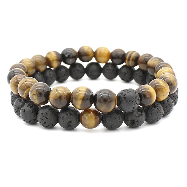 Couple Tiger eye Agate beads bracelet Natural stone lava stone bracelet for women men fashion jewelry will and sandy gift, Black
Couple Tiger eye Agate beads bracelet Natural stone lava stone bracelet for women men fashion jewelry will and sandy gift, Black