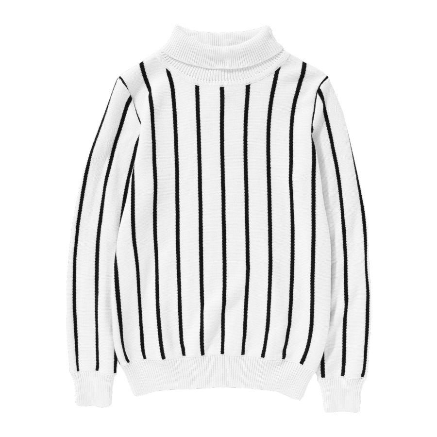 Pinli Winter New Discount Clearance Slim Striped Turtleneck Pullovers Wool Color Block Warm Casual Men Long Sleeve Sweater 201022