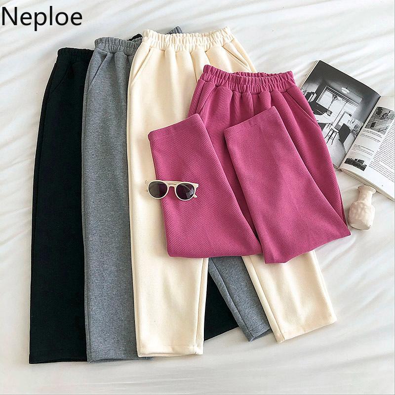Neploe Elastic Waist Thicked Casual Pants Women 2020 Korean Fashion Clothes Sweatpants Straight Trousers Streetwear New Bottoms, Rose red
Neploe Elastic Waist Thicked Casual Pants Women 2020 Korean Fashion Clothes Sweatpants Straight Trousers Streetwear New Bottoms, Rose red