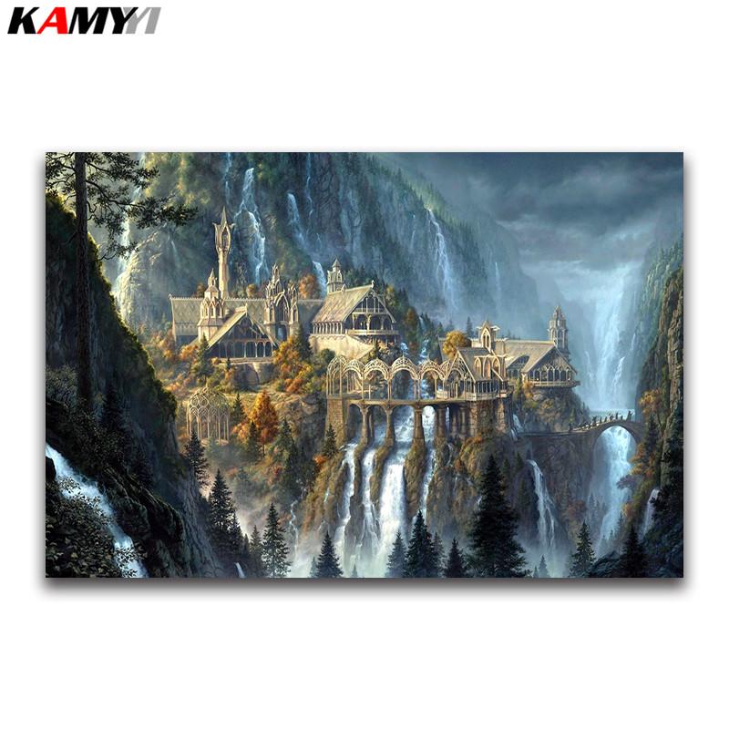 Paintings Full Round Diamond Embroidery Castle Fantasy 5D DIY Painting Cross Stitch Landscape Square Mosaic 3d Movie
Paintings Full Round Diamond Embroidery Castle Fantasy 5D DIY Painting Cross Stitch Landscape Square Mosaic 3d Movie