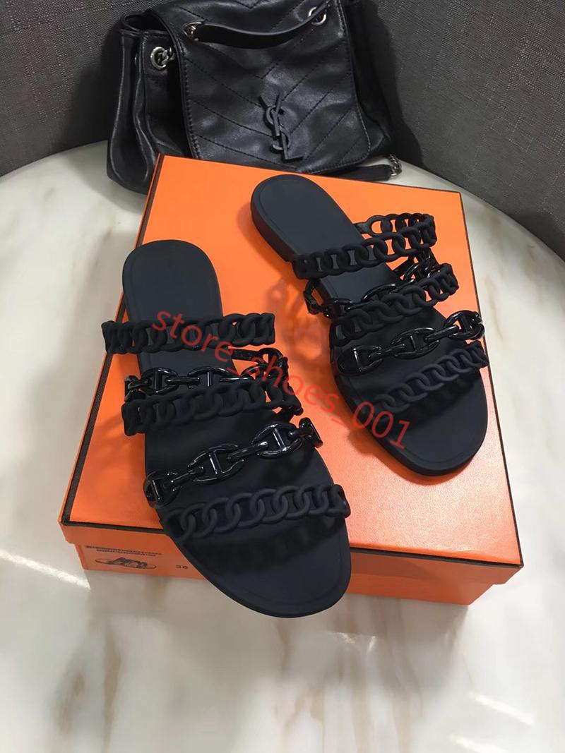 2020 new progettista Slippers Women Sandals Rivage Chaine d'Ancre rubber jelly Sandals Slides Flat Flip Flops Slippers Party Wedding Sho, Black;grey
2020 new progettista Slippers Women Sandals Rivage Chaine d'Ancre rubber jelly Sandals Slides Flat Flip Flops Slippers Party Wedding Sho, Black;grey