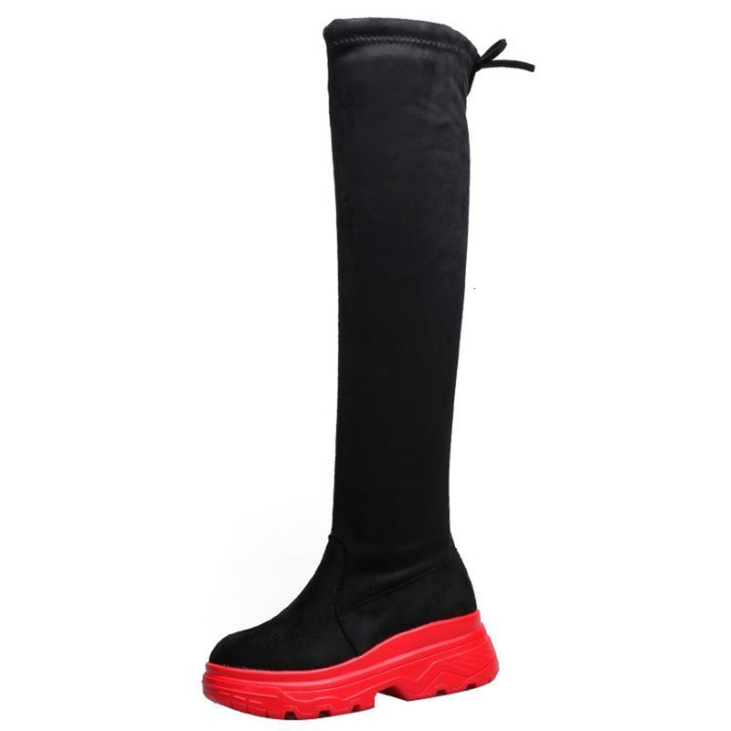 2021 New Women's Chunky Fashion on the Knee Boots Girls Sweet Feminine Elastic Flock Casual Student Shoes L1GE, Black
2021 New Women's Chunky Fashion on the Knee Boots Girls Sweet Feminine Elastic Flock Casual Student Shoes L1GE, Black