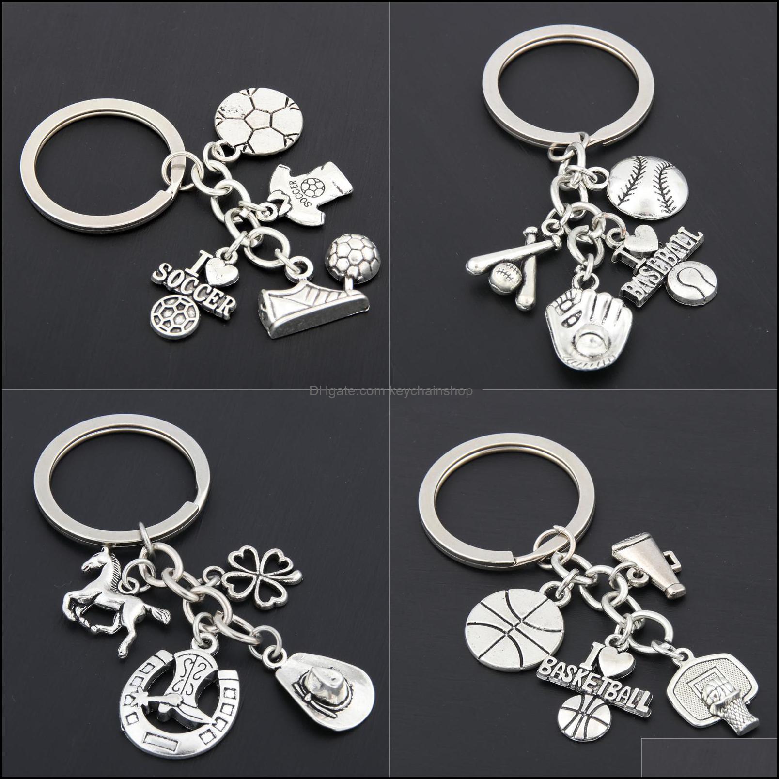 Keychains Fashion Accessories I Love Football/Basketball/Baseball With Soccer Shoes For Car Purse Bag Cowboy Gift Clover Charms Keyrings Dro
Keychains Fashion Accessories I Love Football/Basketball/Baseball With Soccer Shoes For Car Purse Bag Cowboy Gift Clover Charms Keyrings Dro