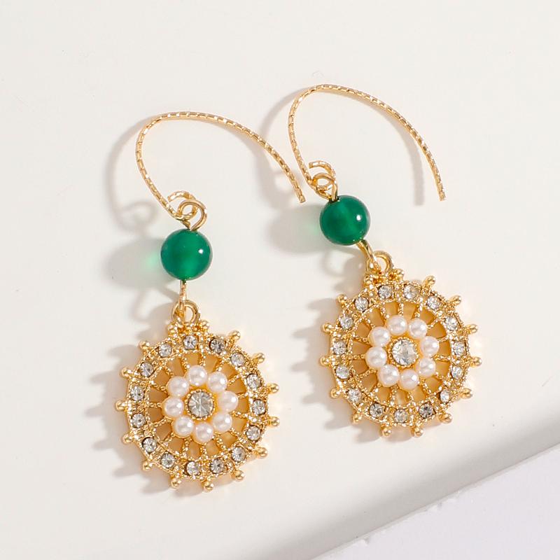 AENSOA Vintage Round pendant Samll Hook Drop Earrings For Women Pearl Crystal Statement Earrings Geometric Anchor
AENSOA Vintage Round pendant Samll Hook Drop Earrings For Women Pearl Crystal Statement Earrings Geometric Anchor