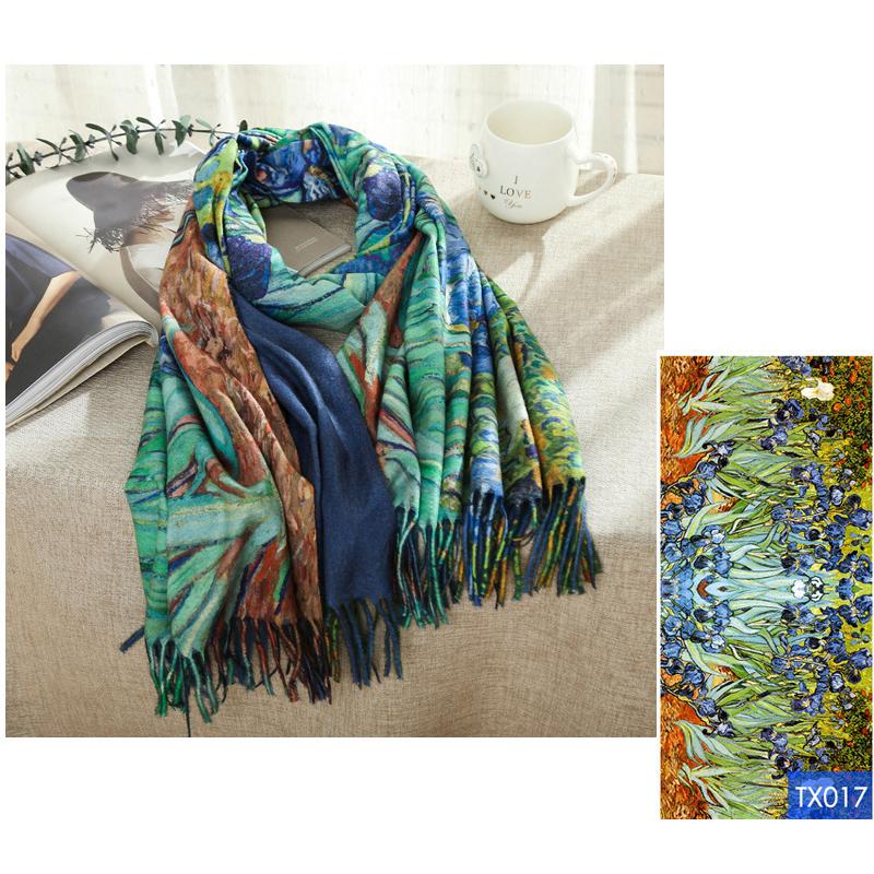 New Design Women Scarf Elegant Oil Painting Floral Shawl Wrap Winter Autumn Warm Tassel Scarves
New Design Women Scarf Elegant Oil Painting Floral Shawl Wrap Winter Autumn Warm Tassel Scarves