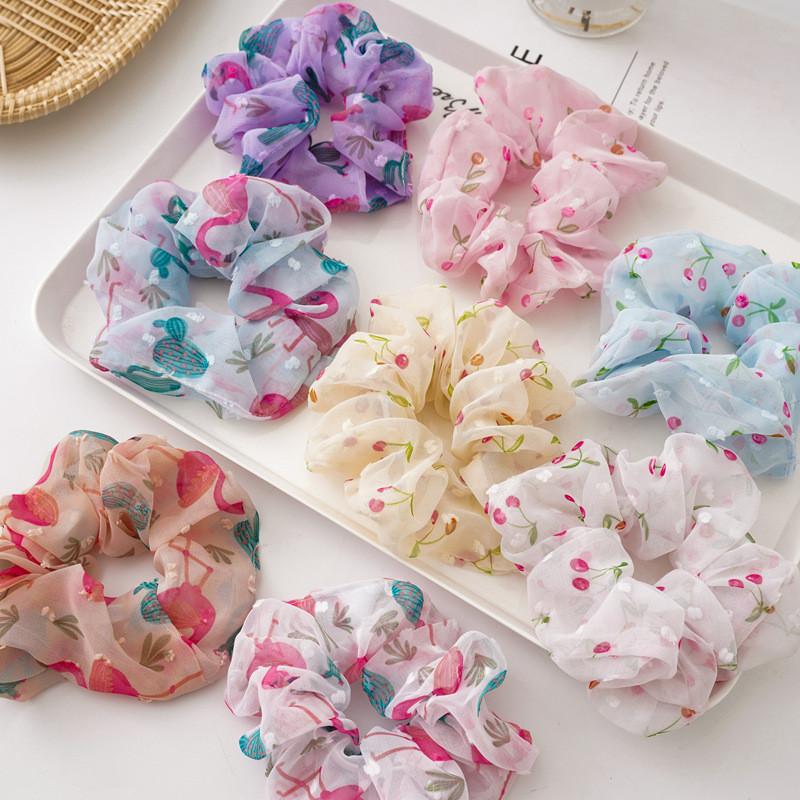 Summer Organza Mesh Scrunchies Fruit Pattern Print Girls Hair Rope Korean Style Elastic Hair Band Women Gift Accessories
Summer Organza Mesh Scrunchies Fruit Pattern Print Girls Hair Rope Korean Style Elastic Hair Band Women Gift Accessories