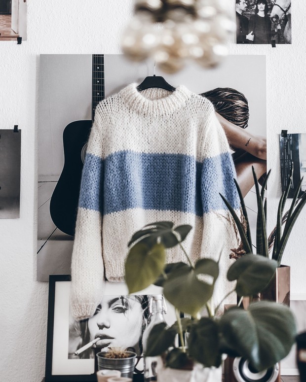 Long Sleeve Mohair ColorBlock Sweater Winter Autumn Woman Sweaters Pullovers Casual Knitted Striped Fuzzy Fluffy Sweater 201111