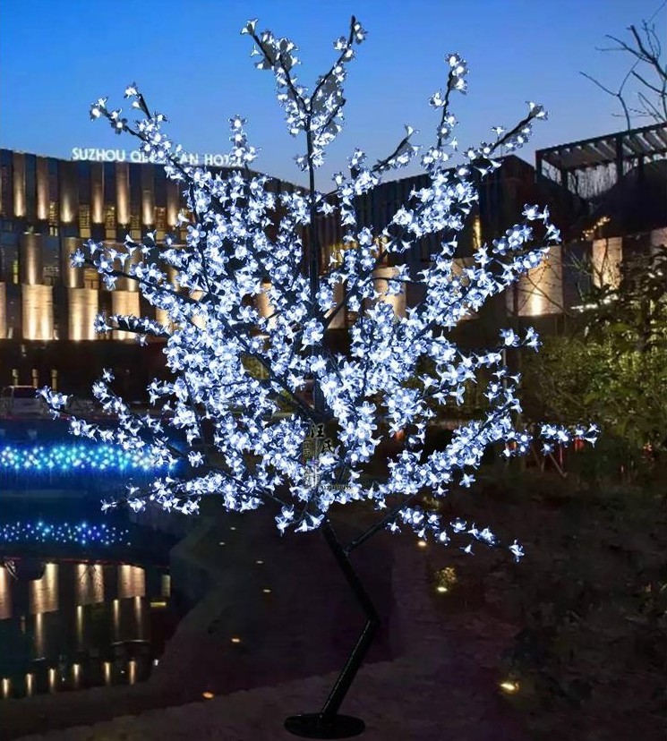 LED Cherry Blossom Garden Decorations Tree Light 864pcs LED Bulbs 18m Height 110220VAC Seven Colors for Option Rainproof Outdoor7687519