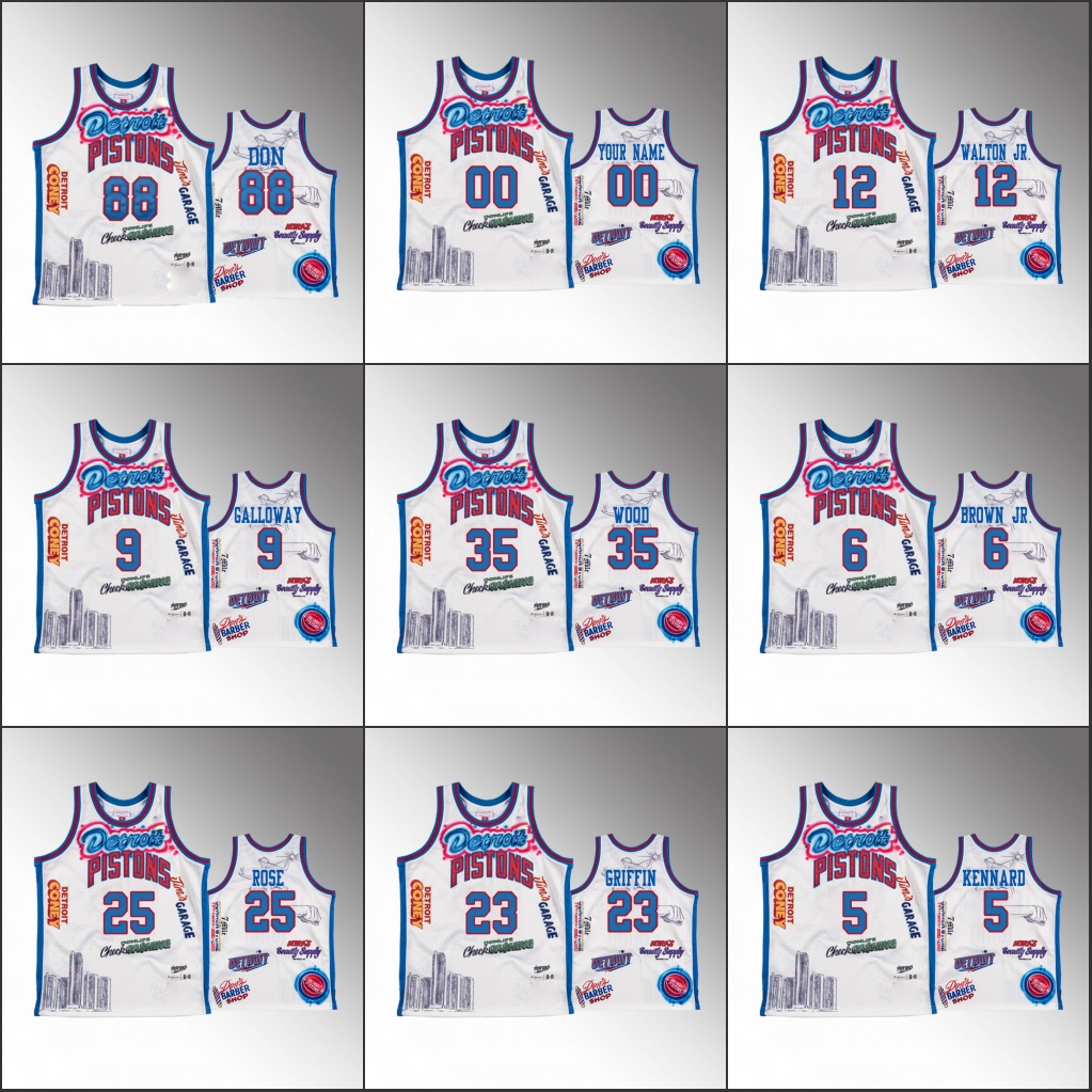 Men' DetroitPistonsMen Derrick Rose Blake Griffin Luke Kennard Big Sean Christian Wood Custom Big Sean X BR Remix White Jersey
Men' DetroitPistonsMen Derrick Rose Blake Griffin Luke Kennard Big Sean Christian Wood Custom Big Sean X BR Remix White Jersey