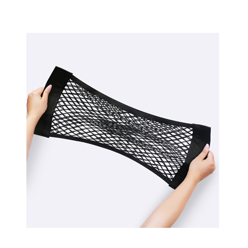 For Cadillac XT5 2016-2023 Car Auto vehicle Black Rear Trunk Cargo Baggage Organizer Storage Nylon Plain Vertical Seat Net