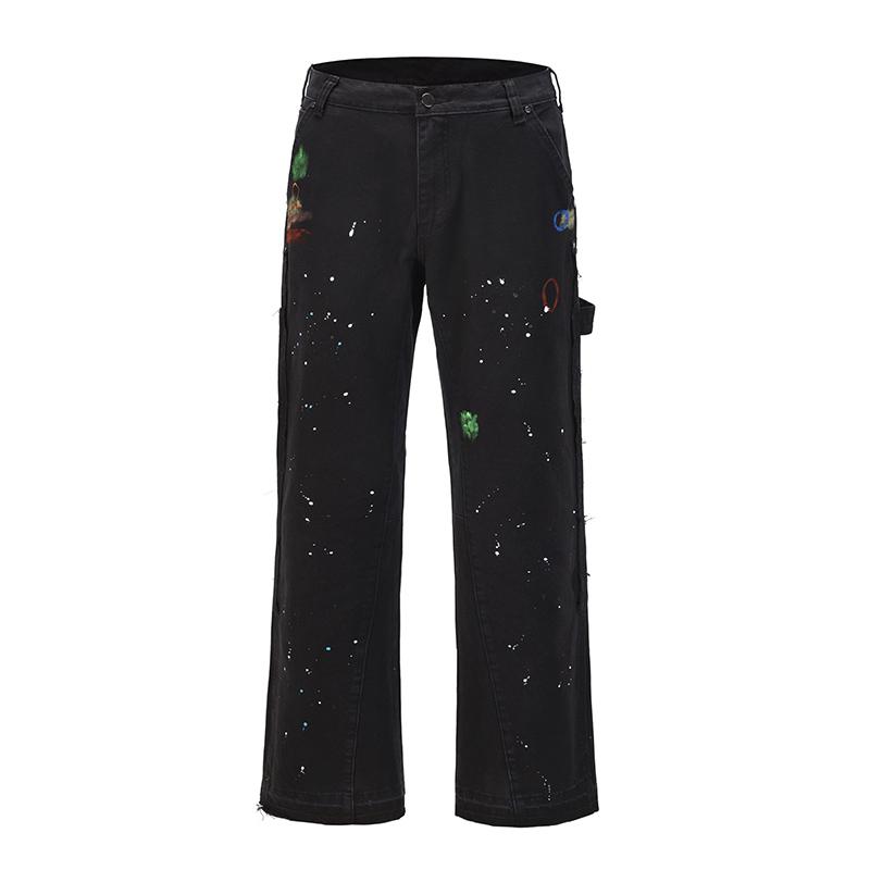 Graffiti Ink Painted Wide Leg Flare Pants Mens Streetwear Straight Casual Jeans Harajuku Washed Retro Loose Denim Trousers, Black
Graffiti Ink Painted Wide Leg Flare Pants Mens Streetwear Straight Casual Jeans Harajuku Washed Retro Loose Denim Trousers, Black