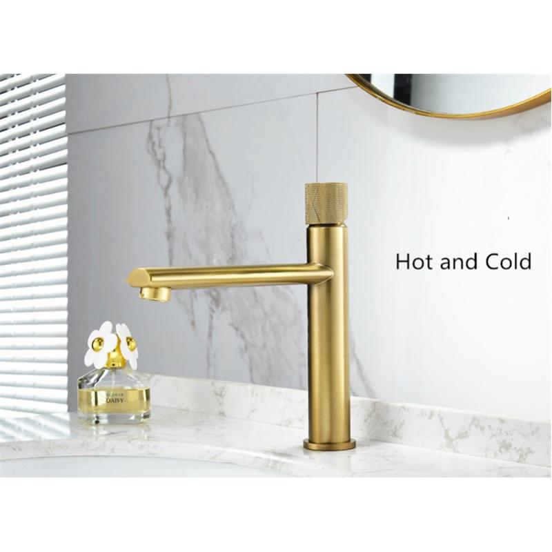 Bathroom Faucet Brushed Gold Brass Bathroom Basin Faucet Cold And Hot Water Mixer Sink Tap Deck Mounted Black/Nickel Tap
Bathroom Faucet Brushed Gold Brass Bathroom Basin Faucet Cold And Hot Water Mixer Sink Tap Deck Mounted Black/Nickel Tap