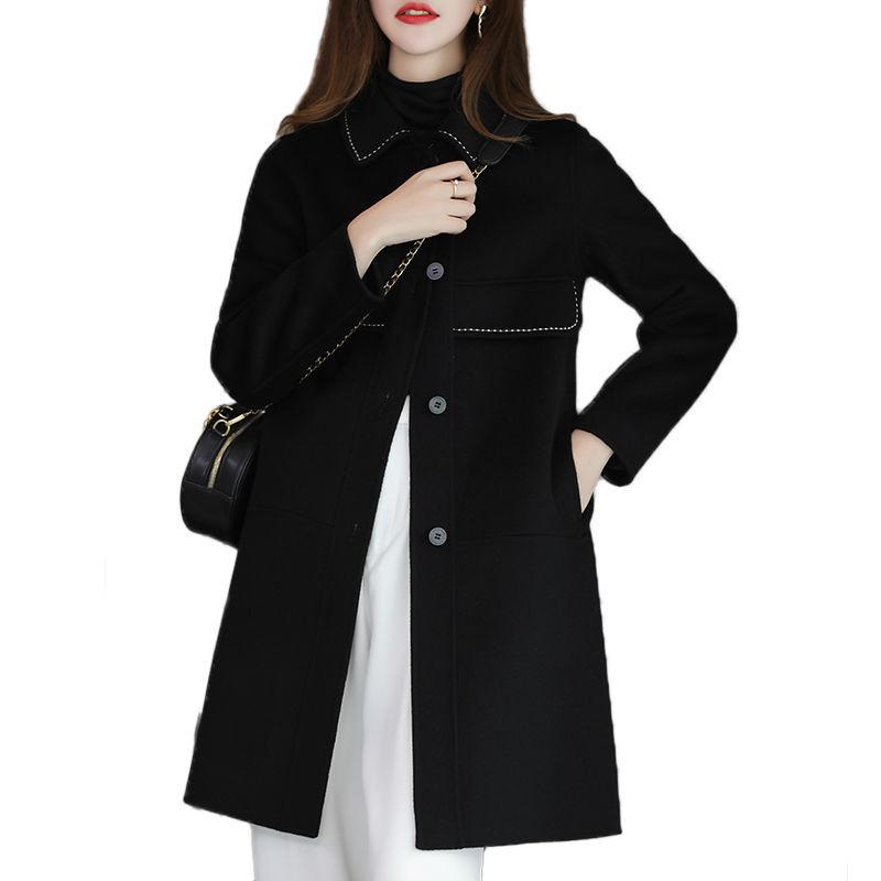 Autumn Women Slim Trench Casual Button Pockets Long Windbreaker Vintage Blends Coats Plus Size Outerwear, Black
Autumn Women Slim Trench Casual Button Pockets Long Windbreaker Vintage Blends Coats Plus Size Outerwear, Black