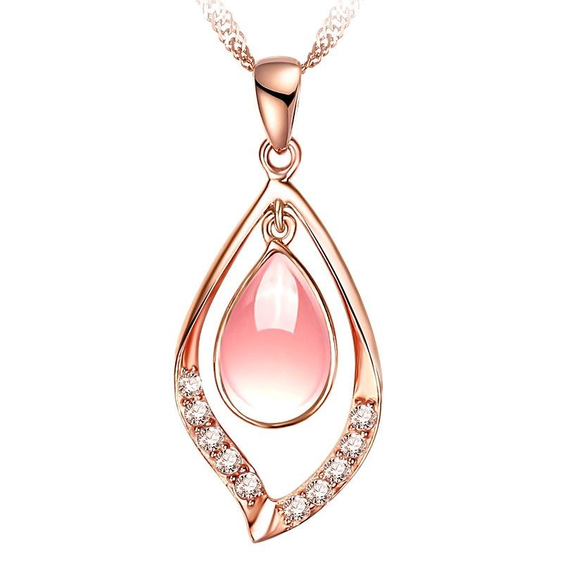 Ociki Rose Gold Color Ross Quartz CZ Pink Opal Necklace for Women Girls Gift Chokers Waterdrop Jewelry Wholesale Drop Shipping
Ociki Rose Gold Color Ross Quartz CZ Pink Opal Necklace for Women Girls Gift Chokers Waterdrop Jewelry Wholesale Drop Shipping