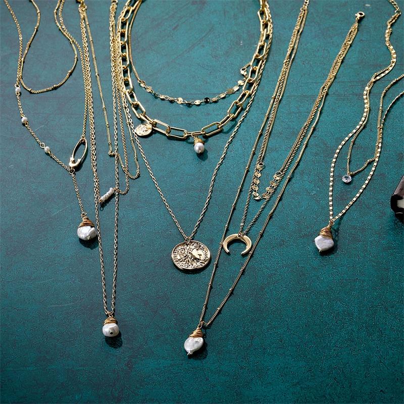 UMKA New Multilayer Pearl Moon Necklaces & Pendants For Women Vintage Charm Gold Choker Necklace 2020 Fashion Jewelry Wholesale
UMKA New Multilayer Pearl Moon Necklaces & Pendants For Women Vintage Charm Gold Choker Necklace 2020 Fashion Jewelry Wholesale