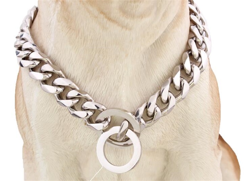 Adjustable Stainless Steel Puppy Collar Sier Wear Resistant Necklace Mirror Polishing Fashion Pet Dog Collars High Quality
