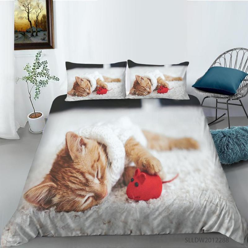 Fashion Funny Cute Cat Printing Bedding Set For Adult Kids Bed Covers Single King Queen Animal Duvet Cover Bedclothes
Fashion Funny Cute Cat Printing Bedding Set For Adult Kids Bed Covers Single King Queen Animal Duvet Cover Bedclothes