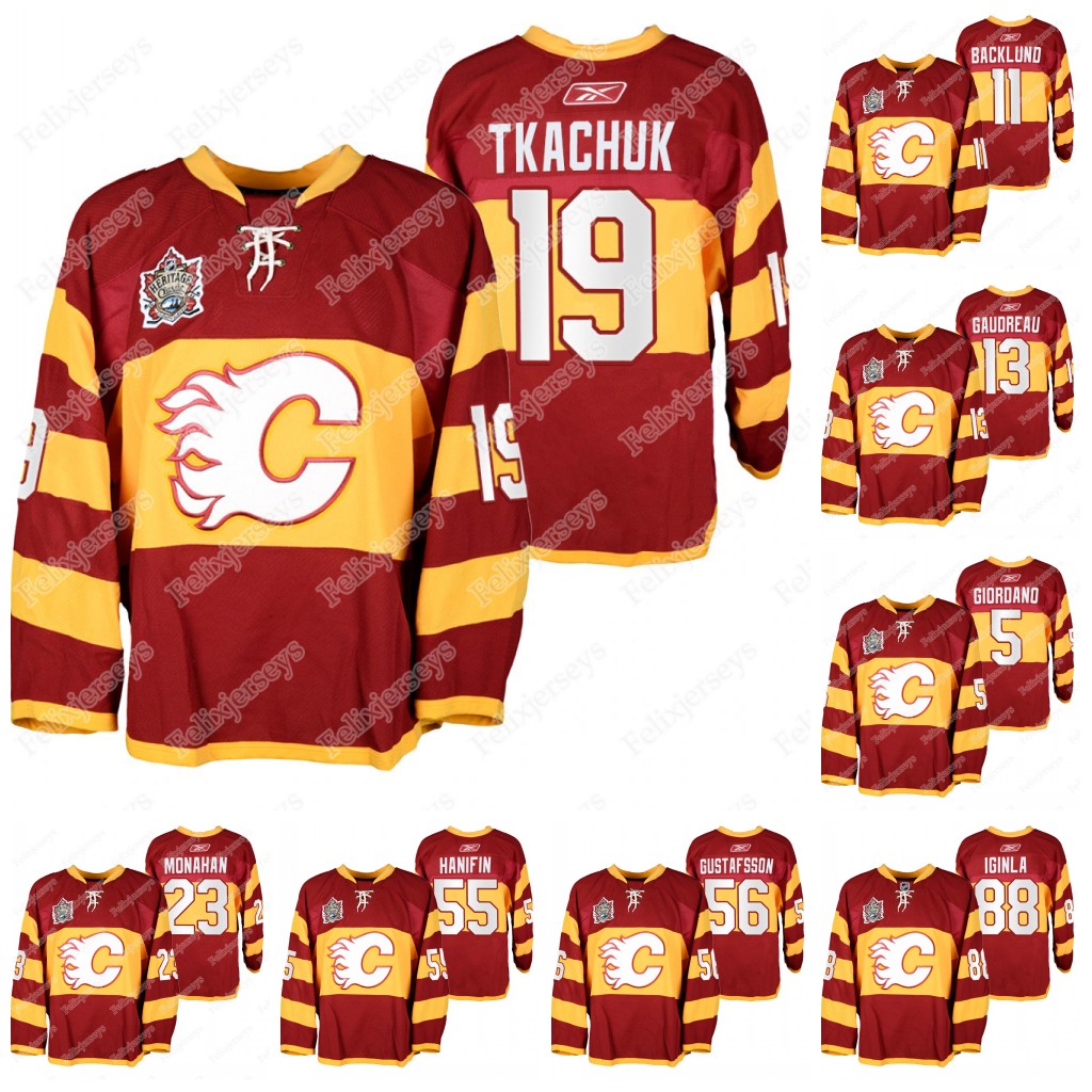 Calgary Flames Heritage Classic Jersey Matthew Tkachuk Lanny McDonald Mark Giordano Johnny Gaudreau Sean Monahan Jarome Iginla Noah Hanifin, Men size: s-3xl
Calgary Flames Heritage Classic Jersey Matthew Tkachuk Lanny McDonald Mark Giordano Johnny Gaudreau Sean Monahan Jarome Iginla Noah Hanifin, Men size: s-3xl