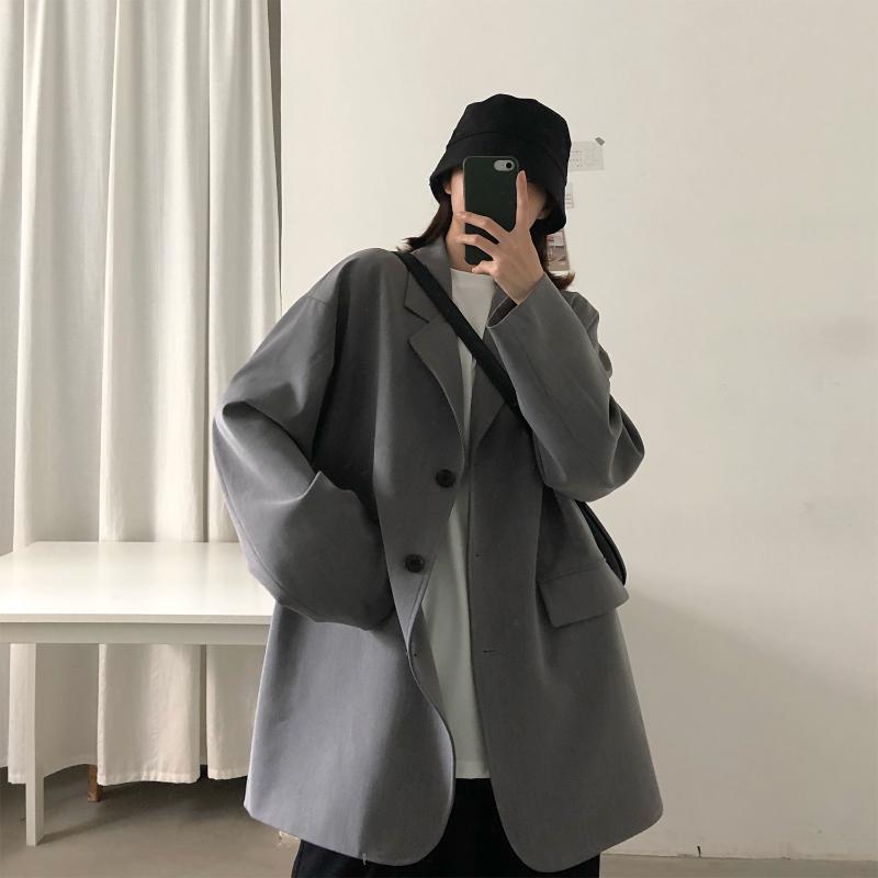 Office Wear Blazer Women Autumn Long Sleeve Simple Elegant Loose Blazer Fashion Casual Marynarka Damska Jacket Women DE50XZ, Black
Office Wear Blazer Women Autumn Long Sleeve Simple Elegant Loose Blazer Fashion Casual Marynarka Damska Jacket Women DE50XZ, Black